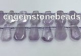 CTD2355 Top drilled 16*18mm - 20*30mm faceted freeform amethyst beads