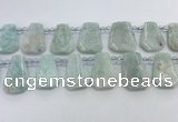 CTD2366 Top drilled 16*18mm - 20*30mm faceted freeform amazonite beads