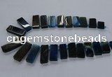 CTD2545 Top drilled 12*20mm - 15*40mm rectangle agate gemstone beads