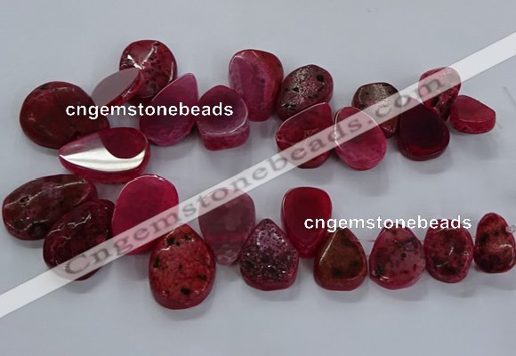 CTD2551 Top drilled 18*25mm - 30*40mm freeform agate gemstone beads