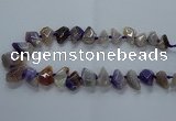 CTD2594 Top drilled 15*20mm - 25*35mm faceted freeform agate beads