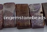 CTD2690 Top drilled 16*22mm - 16*55mm rectangle agate beads
