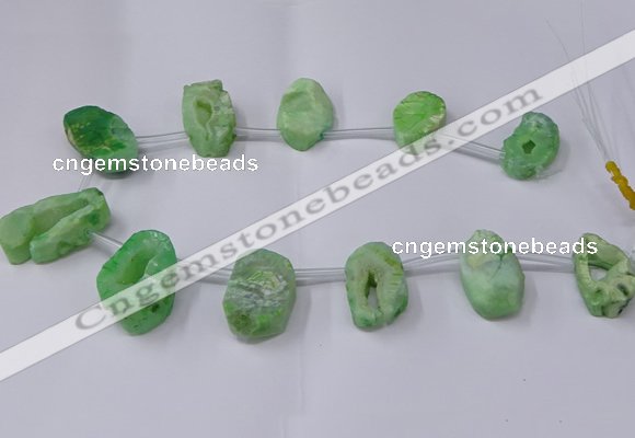 CTD2715 15.5 inches 20*30mm - 35*45mm freeform druzy agate beads