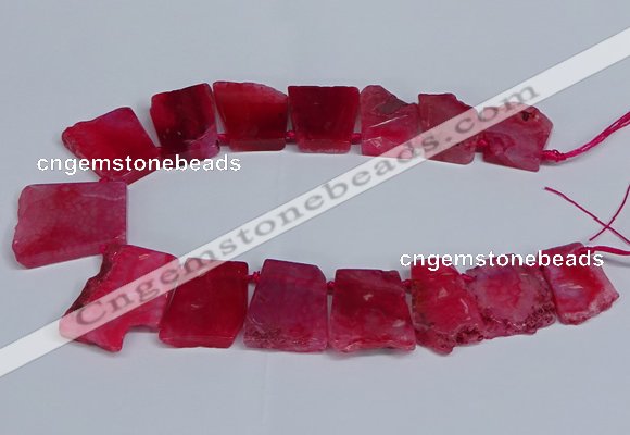 CTD2757 Top drilled 25*30mm - 35*45mm freeform agate beads