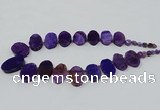 CTD2782 Top drilled 15*25mm - 25*40mm oval agate gemstone beads