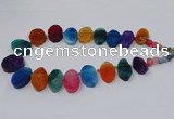 CTD2786 Top drilled 15*25mm - 25*40mm oval agate gemstone beads
