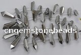 CTD2873 Top drilled 10*20mm - 15*50mm sticks plated quartz beads