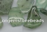 CTD305 Top drilled 15*20mm - 20*25mm freeform green rutilated quartz beads