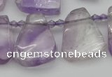 CTD336 Top drilled 15*20mm - 25*30mm freeform amethyst beads
