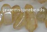 CTD541 Top drilled 12*20mm - 14*35mm nuggets plated quartz beads