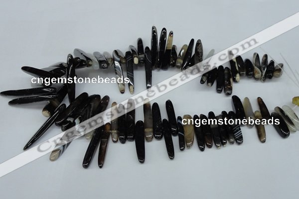 CTD589 Top drilled 6*20mm - 6*45mm wand agate gemstone beads