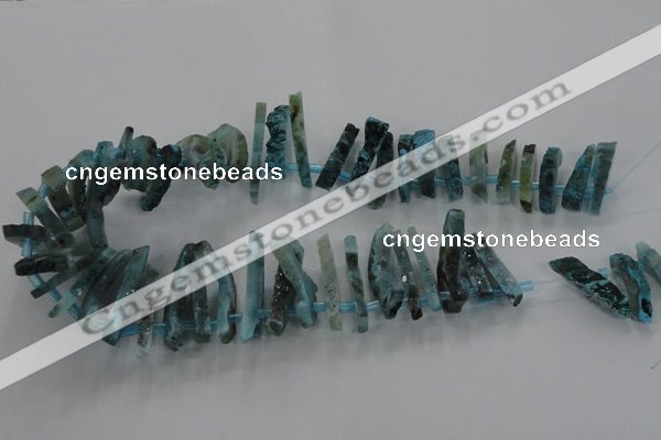 CTD674 Top drilled 10*25mm - 12*45mm wand agate gemstone beads