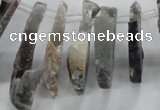 CTD676 Top drilled 10*25mm - 12*45mm wand agate gemstone beads