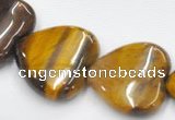 CTE06 15.5 inches 14mm heart yellow tiger eye beads wholesale