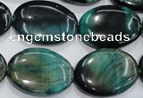 CTE1050 15.5 inches 18*25mm oval dyed green tiger eye beads