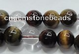 CTE1126 15 inches 8mm round mixed tiger eye & white crystal beads