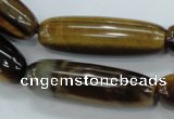 CTE115 15.5 inches 12*40mm cylinder yellow tiger eye beads wholesale