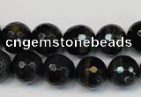 CTE1190 15.5 inches 14mm faceted round blue tiger eye beads