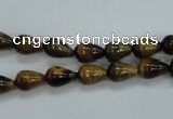 CTE120 15.5 inches 6*8mm teardrop yellow tiger eye beads wholesale