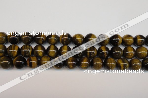 CTE1214 15.5 inches 14mm round AB grade yellow tiger eye beads