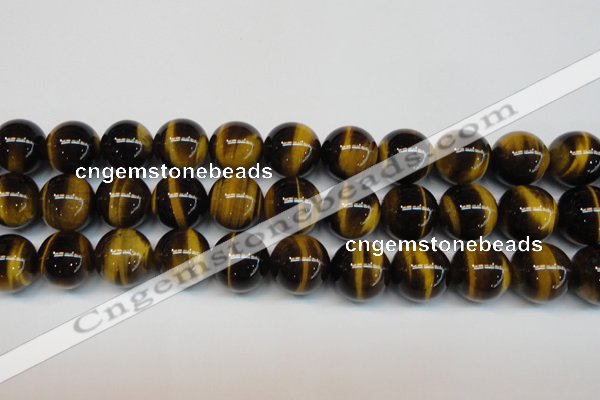 CTE1246 15.5 inches 14mm round AA grade yellow tiger eye beads