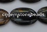 CTE1366 15.5 inches 22*30mm oval yellow & blue tiger eye beads