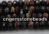 CTE1481 15.5 inches 5*8mm faceted rondelle mixed tiger eye beads