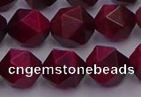 CTE1944 15.5 inches 12mm faceted nuggets red tiger eye beads