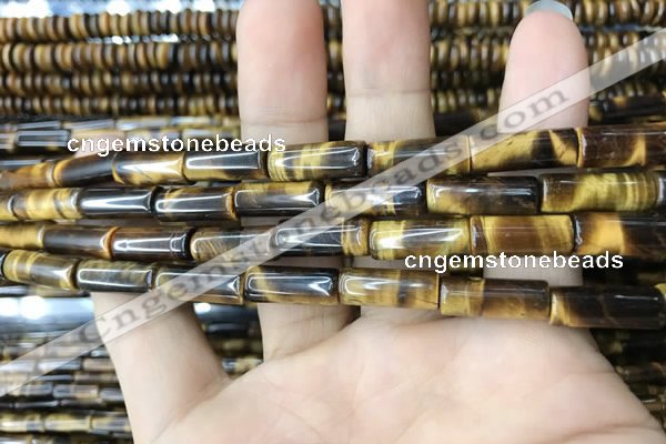 CTE2073 15.5 inches 6*16mm tube yellow tiger eye gemstone beads