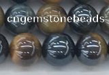 CTE2086 15.5 inches 8mm round AB-color blue & yellow tiger eye beads