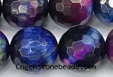 CTE2450 15 inches 12mm faceted round mixed tiger eye beads