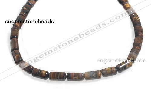 CTE28 16 inches 8*15mm column yellow tiger eye beads Wholesale