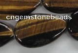 CTE308 15.5 inches 22*34mm flat teardrop yellow tiger eye gemstone beads