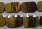 CTE310 15.5 inches 15*20mm rectangle yellow tiger eye gemstone beads