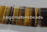 CTE317 15.5 inches 25*35mm faceted rectangle yellow tiger eye beads