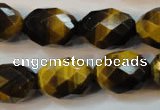 CTE625 15.5 inches 15*20mm faceted rice yellow tiger eye beads wholesale