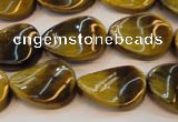 CTE638 15.5 inches 13*18mm twisted oval yellow tiger eye beads wholesale