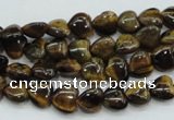 CTE97 15.5 inches 8*8mm heart yellow tiger eye beads wholesale