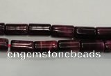 CTE987 15.5 inches 6*10mm tube dyed red tiger eye beads wholesale