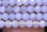 CTG1118 15.5 inches 3mm faceted round tiny blue lace agate beads