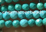 CTG1176 15.5 inches 3mm faceted round tiny turquoise beads