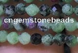 CTG1180 15.5 inches 3mm faceted round tiny ruby zoisite beads
