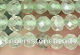 CTG1348 15.5 inches 4mm faceted round prehnite beads wholesale