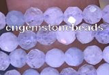 CTG1604 15.5 inches 3.5mm faceted round tiny aquamarine beads