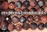 CTG2212 15 inches 2mm,3mm faceted round red tiger eye beads