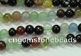 CTG38 15.5 inches 2mm round tiny multi-color agate beads wholesale