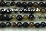 CTG46 15.5 inches 2mm round tiny black agate beads wholesale