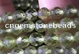 CTG745 15.5 inches 4mm faceted round tiny prehnite beads