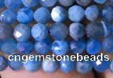 CTG761 15.5 inches 4mm faceted round tiny apatite gemstone beads