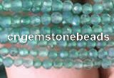 CTG827 15.5 inches 2mm faceted round tiny green agate beads